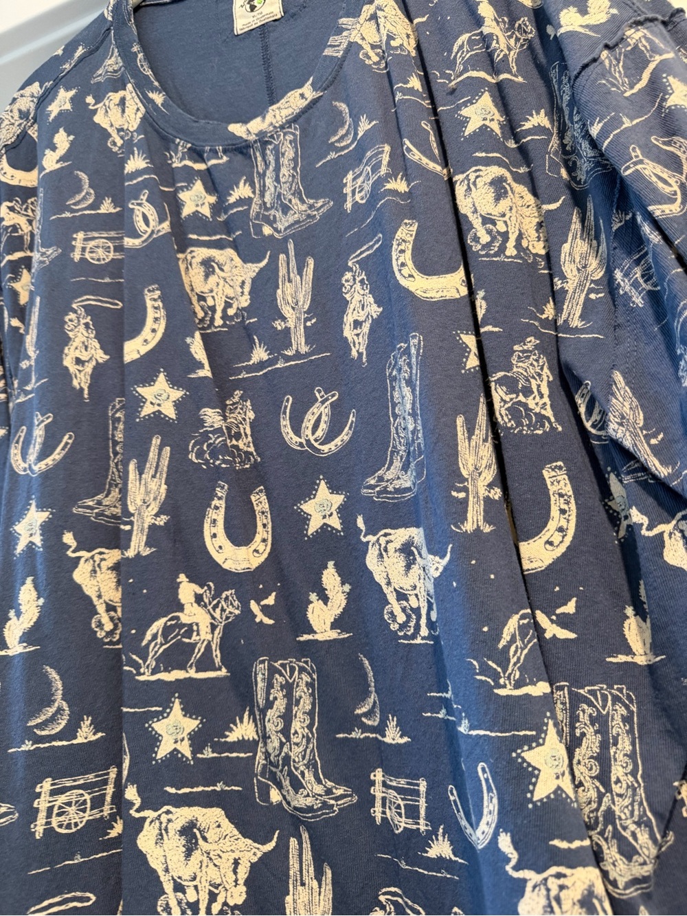 We The Free Navy Western Short Sleeve Tee - Picture 2 of 4